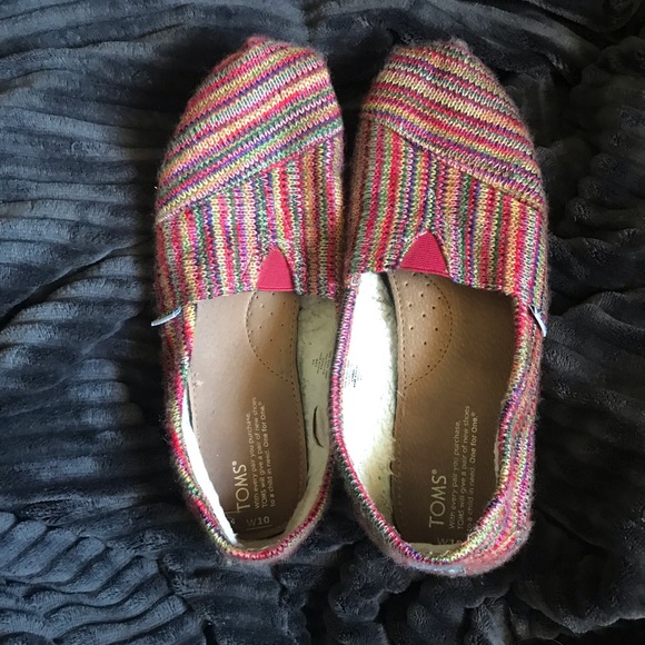 Toms Shoes - Knitted faux Sherpa lined Toms